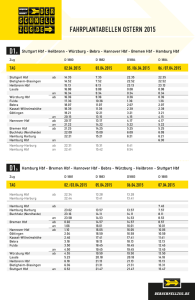Fahrplan Hanse-Express